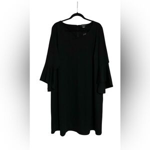 Women’s MICHEL STUDIO Collection Bell Sleeve Black Dress  3X NWT